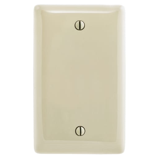 Hubbell Wiring Device - Hubbell NP13AL 1-Gang Almond Box Mount Blank Wall Plate