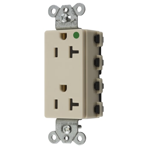 Hubbell Wiring Device - Hubbell SNAP2182IA Snap2Connect® 20A/125V HG DECO, IVORY