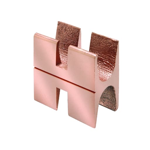 Burndy - Burndy YSHG4429 Copper Compression Double H- Tap Connector, 2 AWG - 250 kcmil (Tap), #8 & #9 Rebar/ 1" Ground Rod