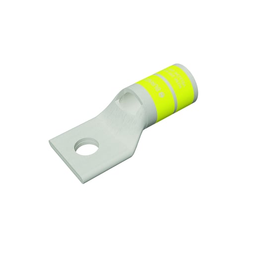 Burndy - Burndy YA29L2 250 kcmil CU, One Hole, 1/4 Stud Size, Standard Barrel, Inspection Window, Internal Chamfer, Tin Plated, UL/CSA 90. Up to 35kV, YELLOW Color Code, 16 Die Index