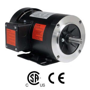Worldwide Electric Corp - WorldWide Electric NATE2-36-56CB 2HP General Purpose Fractional HP Motor, 3600 RPM, 208-230/460V 3-Phase, 56C Frame, TEFC Enclosure, C-Face w/ Removable Base