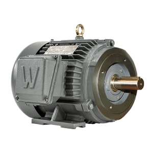 Worldwide Electric Corp - WorldWide Electric PEWWE1-18-143TC 1HP Premium Efficiency Severe Duty Motor, 1800 RPM, 208-230/460V 3-Phase, 143TC Frame, TEFC Enclosure, C-Face w/Feet