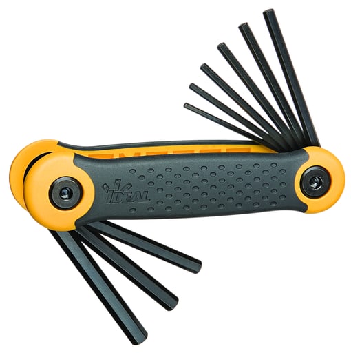 Ideal Industries - Ideal 35-146 9Pc Hex Key Set 5/64-1/4" Folding