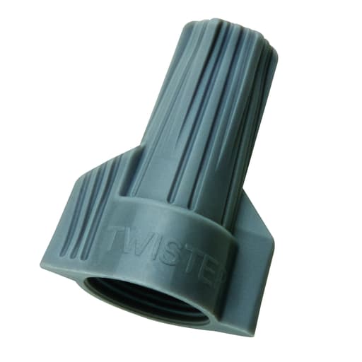 Ideal Industries - Ideal 30-342 Gray Twister® Wire Connector (342) - Box of 50. #18 to #6 AWG / 600v