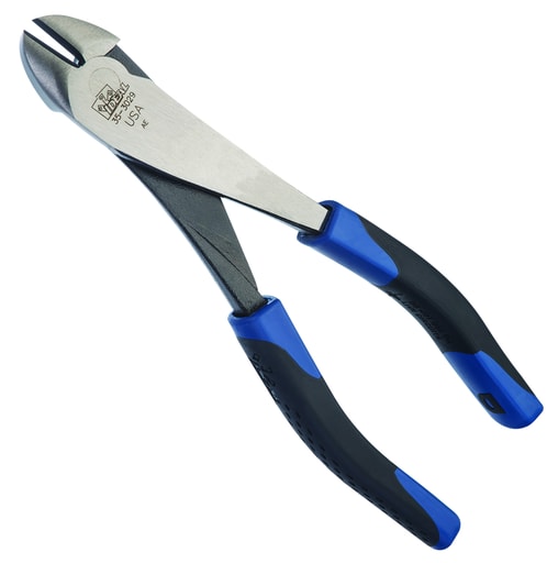 Ideal Industries - Ideal 35-3029 Pliers, Diagonal Angle Head w/Cushion Grips 8"