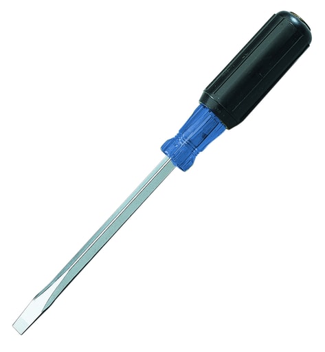 Ideal Industries - Ideal 35-156 Slotted Screwdriver, Square Shank 6" Blade, 5/16" Tip & Cushion Grip Handle