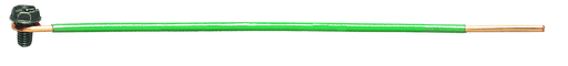 Ideal Industries - Ideal 30-3404 6.5" #12 Solid Grounding Pigtail w/ Loop & Ground Screw, Stripped End (50/Bag)