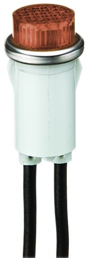 Ideal Industries - Ideal 777311 Indicator Light, Raised Amber Lens, 1/3 Watt 125V, 1/2" Mounting Dia., 6" Wire Leads