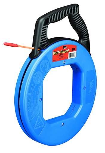 Ideal Industries - Ideal 31-544 Tuff-Grip™ Pro Volt-Guard™ Fiberglass Fish Tape w/ Eyelet End, 120' x .1875" x .094"
