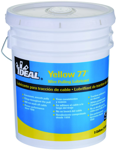 Ideal Industries - Ideal 31-355 Yellow 77® Wire Pulling Lubricant, 5-Gallon Bucket