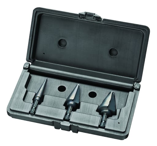Ideal Industries - Ideal 3pc 35-524 Step Drill Bit Kit, Quick Change, High Speed