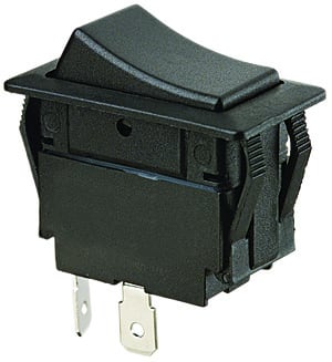 Ideal Industries - Ideal Industries 774045 15/20 Amp 125/277 VAC SPST On-Off Spade Terminal Black Rocker Switch