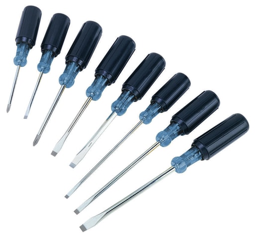 Ideal Industries - Ideal 35-298 8PC Screwdriver Set, Slotted & Phillips w/Cushion Grips