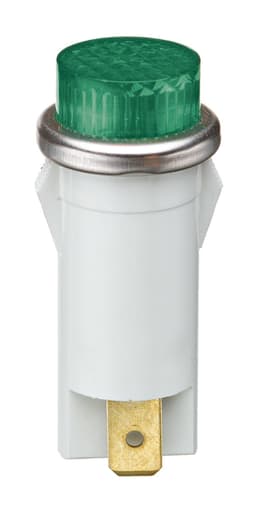 Ideal Industries - Ideal 777211 Indicator Light, Raised Green Lens, 1/3 Watt 125V, 1/2" Mounting Dia., 6" Wire Leads