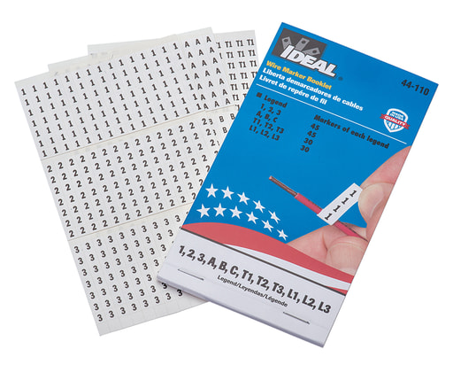 Ideal Industries - Ideal 44-110 Wire Marker Booklet, Assorted, 10 Pages