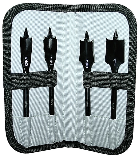 Ideal Industries - Ideal 36-432 4pc Power-Spade Spade Bits Kit w/ Pouch (5/8", 3/4", 7/8", 1")