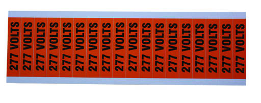 Ideal Industries - Ideal 44-410 Voltage & Conduit Marker Card "277V" 2-1/2" x 9" Vinyl-Impregnated Cloth