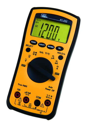 Ideal Industries - Ideal Industries 61-342 10 Amp 1000 VAC/VDC True RMS Audible Continuity Digital Multimeter