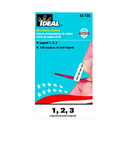 Ideal Industries - Ideal 44-105 Wire Marker Booklet, Asst (1, 2, 3)