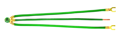Ideal Industries - Ideal 30-3289 8" 3-Wire Combo Grounding Pigtail: (1) #12 Stranded Stripped End, (2) #12 Stranded #10 Fork, Joined w/ Ring, Ground Screw (25/Bag)