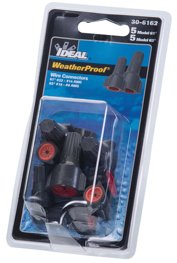 Ideal Industries - Ideal 30-6162 61 62 Weatherproof Wire Connector #61/62 Grey-Orange & Grey/Redr (10/Pkg)