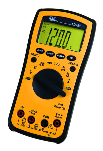 Ideal Industries - Ideal 61-340 Digital Multimeter Test-Pro 10-400A AC/DC, Cat III-600V UL 61010 Listed Ce C 12966