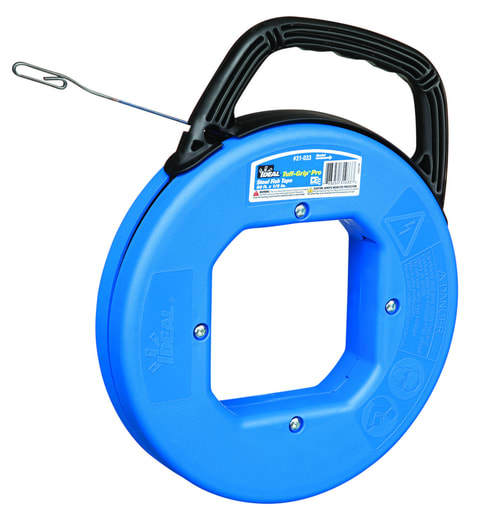 Ideal Industries - Ideal 31-033 Tuff-Grip™ Pro Blued-Steel™ Fish Tape w/ Formed Hook End, 50' x 1/8" x .060"
