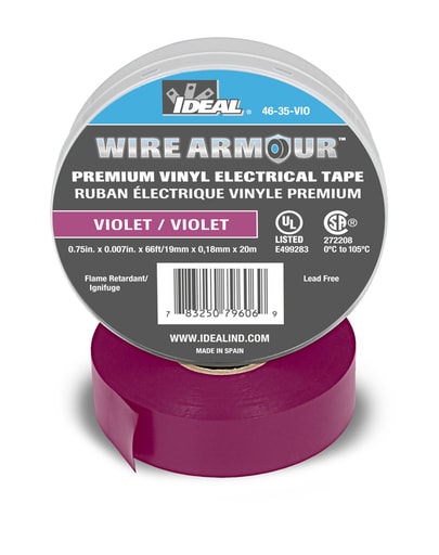 Ideal Industries - Vinyl Coding Tape Violet, 3/4 X 66'