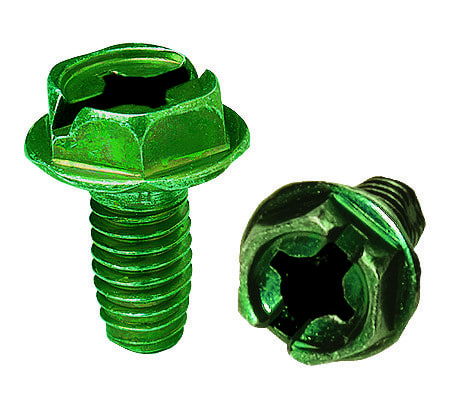 Ideal Industries - Ideal 30-3194 Grounding Screw, Combo Slotted, Hex, Philips & #2 Robertson Tip (Pack of 50)