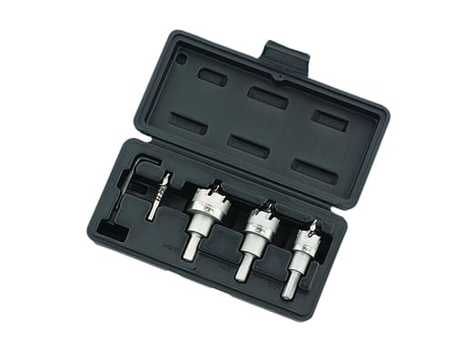 Ideal Industries - Ideal 36-311 4pc TKO™ Carbide-Tipped Hole Cutter Kit (7/8", 1-1/8", 1-3/8", Pilot Bit), with Case