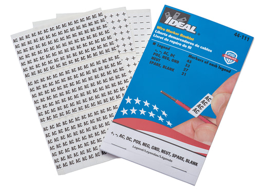 Ideal Industries - Ideal 44-111 Wire Marker Booklet, Assorted, 10 Pages