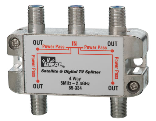 Ideal Industries - Ideal 85-334 2 GHZ Splitter, 4-Way