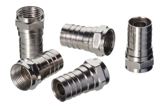 Ideal Industries - Ideal 85-017 F-Type Crimp-on Coaxial Connector Plug, RG-6 (50/Pkg)