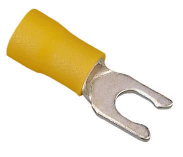 Ideal Industries - Ideal 83-7101 Vinyl Insulated Snap Spade Terminal, 12-10AWG, 1/4" Stud, (25/Box)