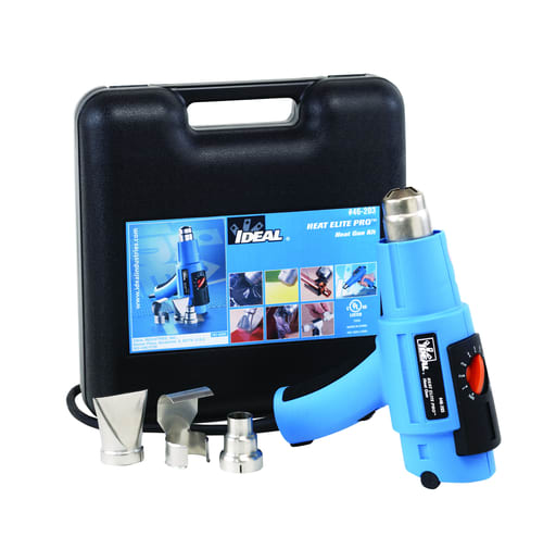 Ideal Industries - Ideal 46-203 Heat Elite Pro Heat Gun Kit (Gun,Deflector,Reduction Adapter,Wide-Slot Adapter), 180-1020 F