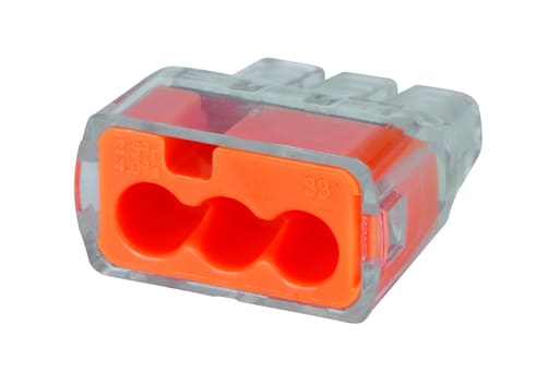 Ideal Industries - Ideal 30-1033 Orange 3-Port Push-In Wire Connector (Box of 100)