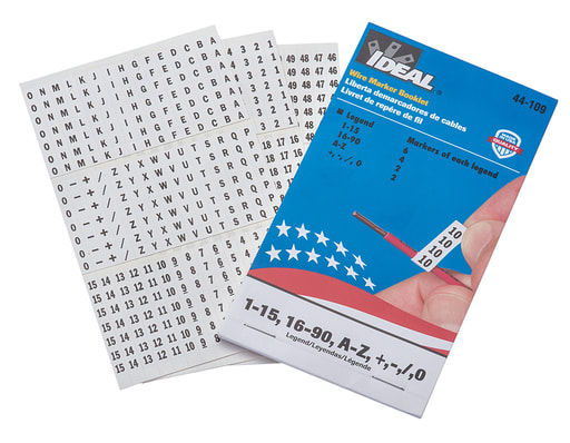 Ideal Industries - Ideal 44-109 Wire Marker Booklet, Assorted, 10 Pages