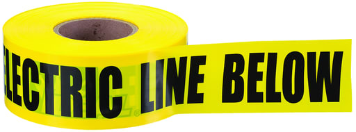 Ideal Industries - Ideal 42-102 Tape "Caution Buried Electric Line Below" 3" x 1000', Yellow, Non-Detectable Underground Tape