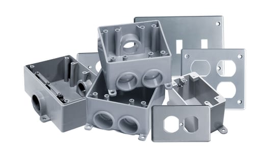 Multi Fittings / Kralo - Ipex 278038 (FD-2-U) 2-Gang PVC FD Box, No Hubs, 47.5cu.in.