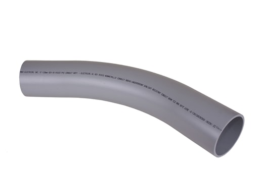 Ipex USA, LLC - IPEX 068611 5 Inch Schedule 40 PVC 45 Degrees Plain End Standard Radius Rigid Conduit Elbow