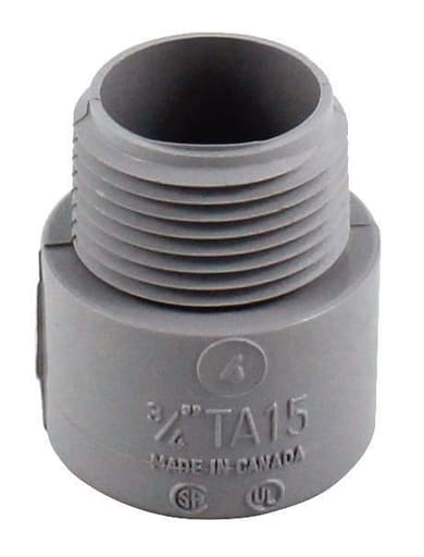 Ipex USA, LLC - Ipex 077022 (TA15) 3/4" PVC Sch40 Conduit Male Terminal Adapter
