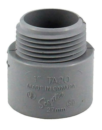 Ipex USA, LLC - Ipex 077023 (TA20) 1" PVC Sch40 Conduit Male Terminal Adapter