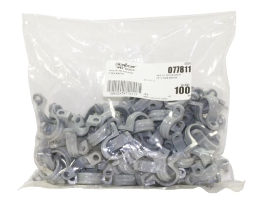 Ipex USA, LLC - Ipex 077811 1/2" PVC Pipe Strap, 2-Hole