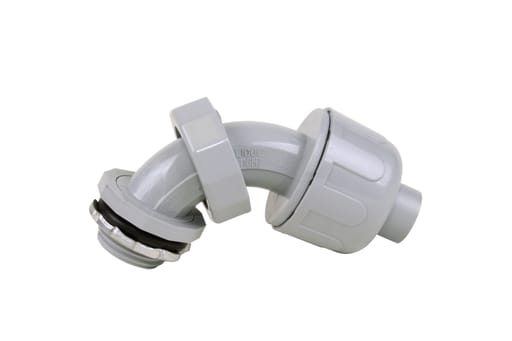 Multi Fittings / Kralo - 1/2"XMULTI ANGLE NM CONNECTOR LIQUIDTIGHT GREY KWIKFLEX