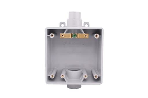 Ipex USA, LLC - Ipex 077368 2-Gang Plastic FSC Outlet Box, 1/2", 3/4" & 1" Hubs, 37.0 cu.in