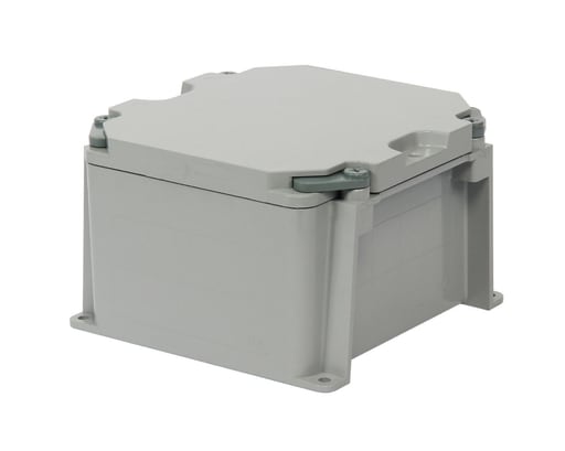Ipex USA, LLC - Ipex JBX664 (277004) 6" x 6" x 4" Scepter PVC Junction Box, Screw Cover, NEMA 1,2,3R,4,4X,6,6P,12,13