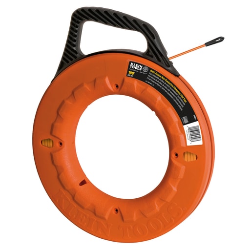Klein Tool - Klein 56058 100' Multi-Groove Non-Conductive Fiberglass Fish Tape