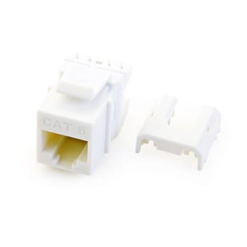 Pass & Seymour / Legrand - On-Q WP3476-WH RJ45 8-Position 8-Wire Category 6 White Plastic Quick Connect Keystone Connector