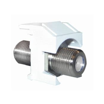 Pass & Seymour / Legrand - On-Q WP3481-WH White Plastic Recessed Nickel Self-Terminating F-Video Insert