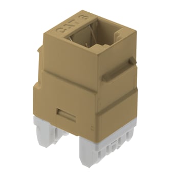 Pass & Seymour / Legrand - On-Q WP3460-IV 1-Port RJ45 Category 6 Ivory Plastic Snap-In Keystone Connector